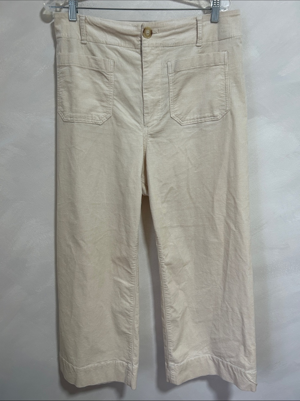 8 Items For Only $30 Cropped Wide-Leg Cream Pants - Women's - Picture 4 of 11
